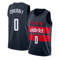 Washington #0 Coulibaly Player Basketball Sleeveless Navy Jersey Bilal For Adult Youth