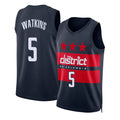 Washington #5 Watkins Player Basketball Sleeveless Navy Jersey Jamir For Adult Youth