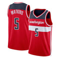 Washington #5 Watkins Player Basketball Sleeveless Red Jersey Jamir For Adult Youth