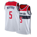 Washington #5 Watkins Player Basketball Sleeveless White Jersey Jamir For Adult Youth