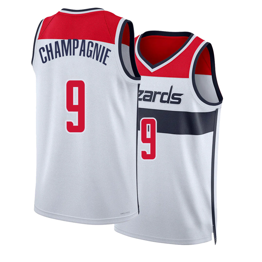 Washington #9 Champagnie Player Basketball Sleeveless White Jersey Justin For Adult Youth