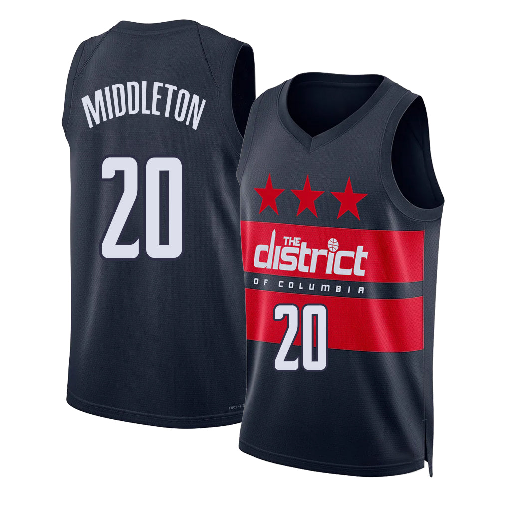 Washington #20 Middleton Player Basketball Sleeveless Navy Jersey Khris For Adult Youth