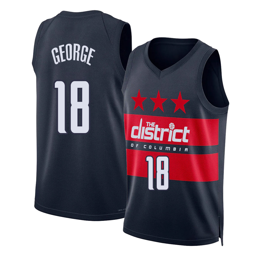 Washington #18 George Player Basketball Sleeveless Navy Jersey Kyshawn For Adult Youth