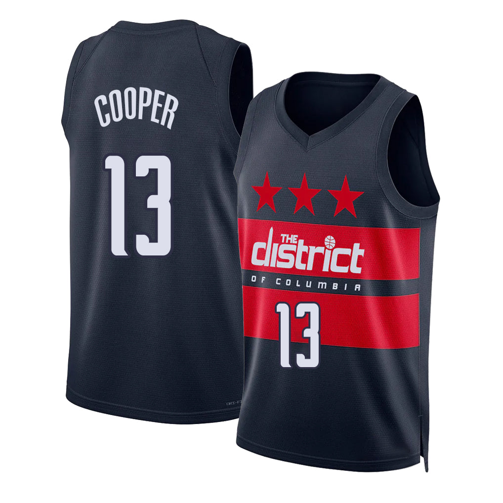 Washington #13 Cooper Player Basketball Sleeveless Navy Jersey Sharife For Adult Youth