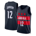 Washington #12 Johnson Player Basketball Sleeveless Navy Jersey Tre For Adult Youth
