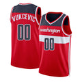 Washington #00 Vukcevic Player Basketball Sleeveless Red Jersey Tristan For Adult Youth
