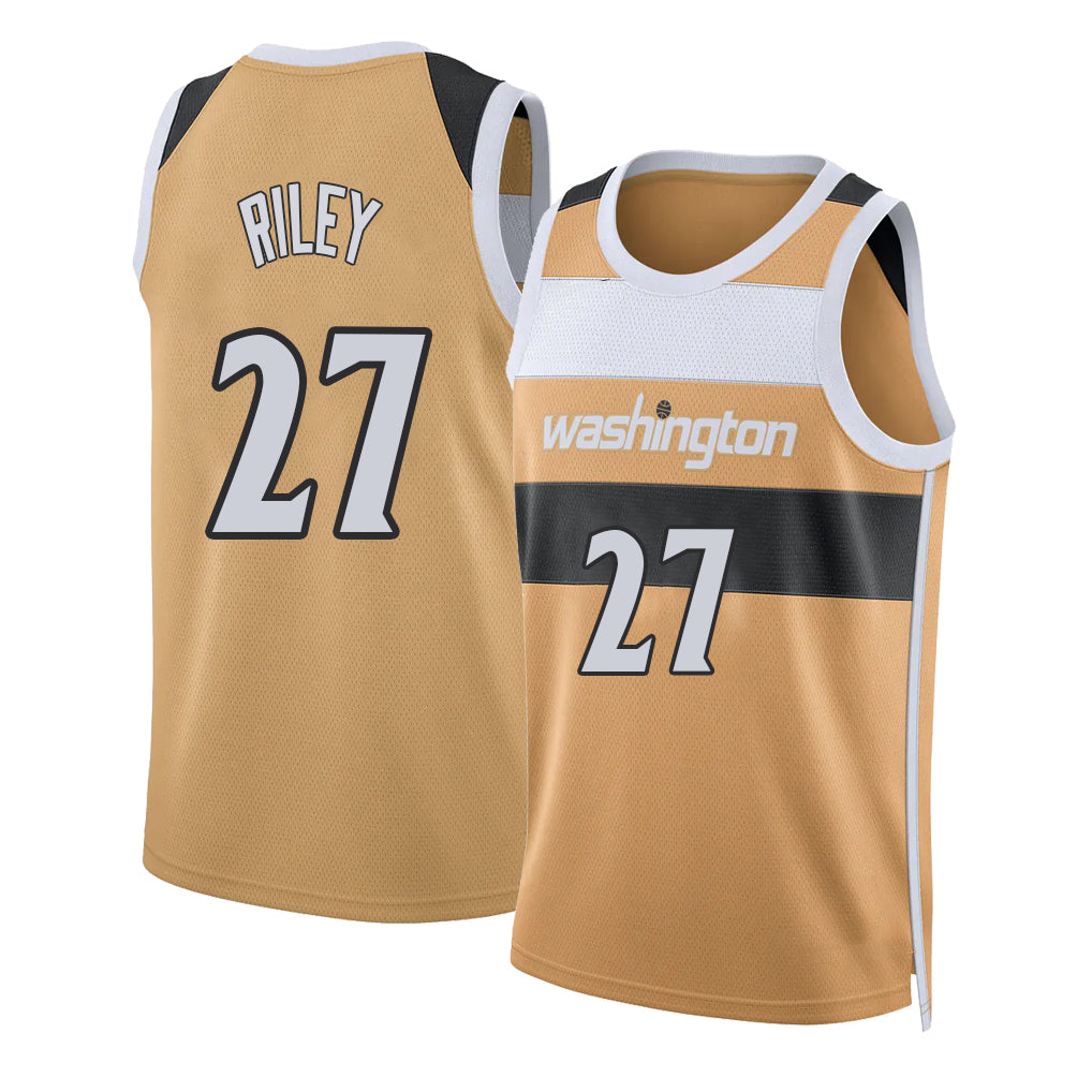 Washington #27 Riley Player Basketball Sleeveless Gold Jersey Will For Adult Youth